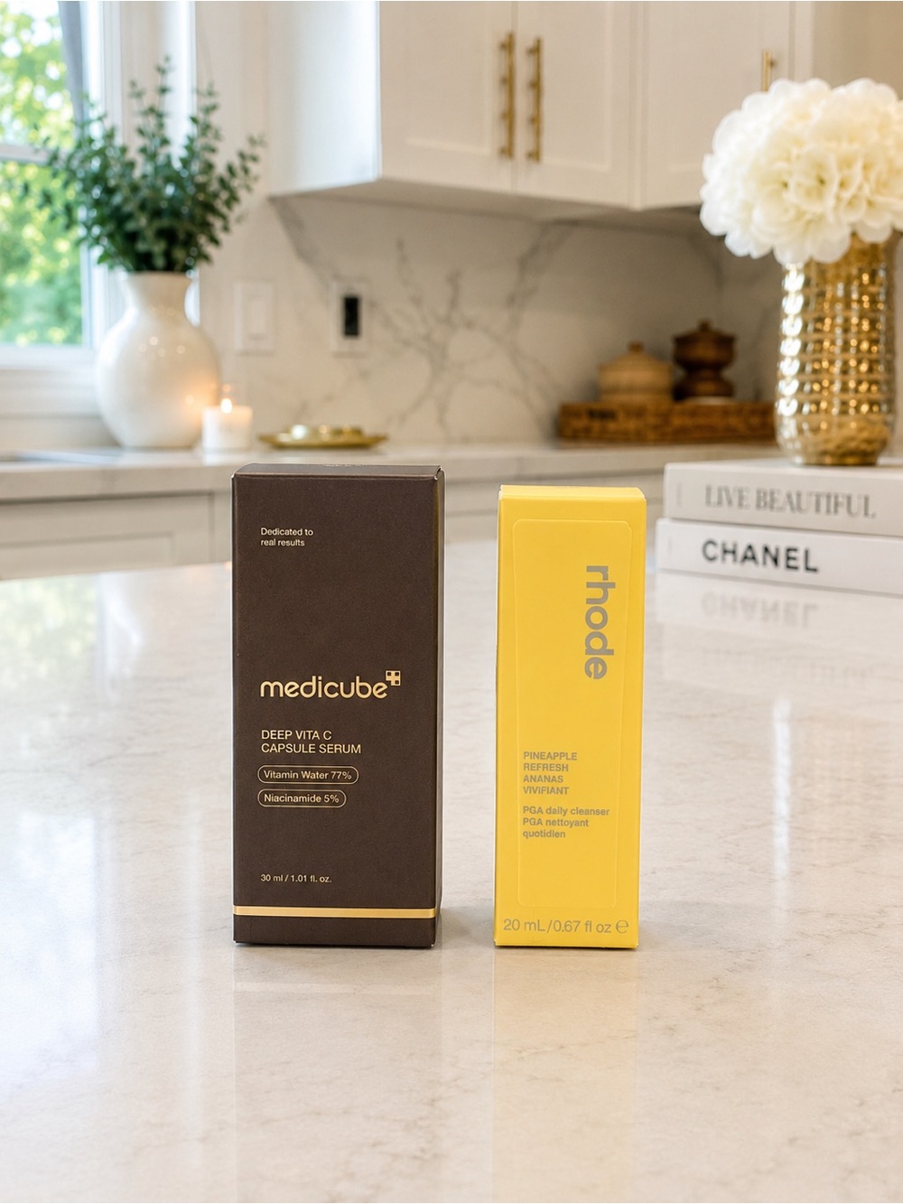 Rhode Pineapple Refresh + Medicube Deep Vita C Korean Skincare Glow Bundle
